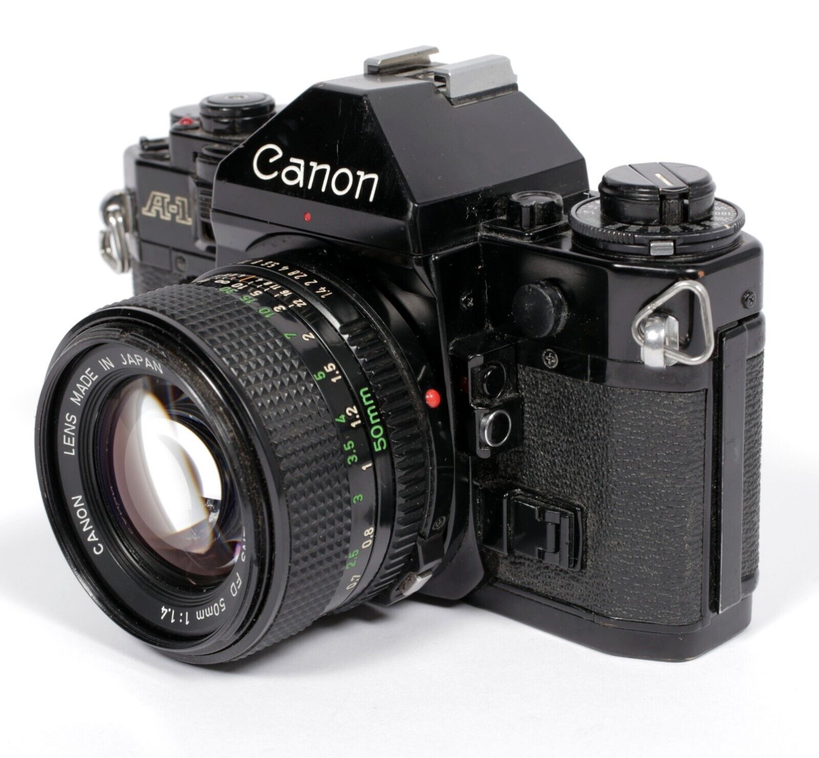 Canon A-1 35mm SLR Film Camera with 50mm F1.8 or F1.4 lens (6 